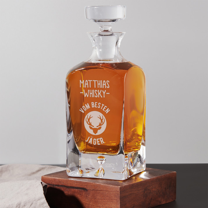 vom besten Jäger - Whiskykaraffe mit Gravur vom besten Jäger - Whiskykaraffe mit Gravur