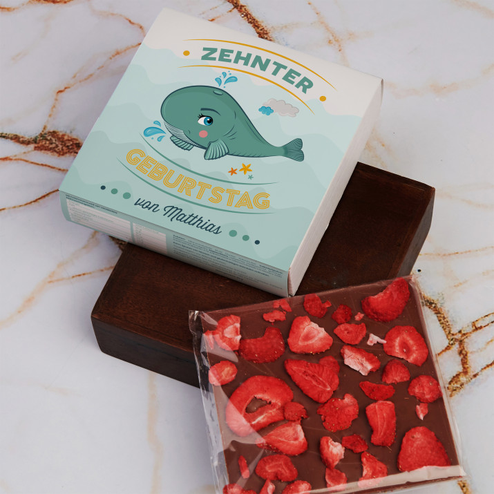 Wal - Schokolade mit Erdbeeren