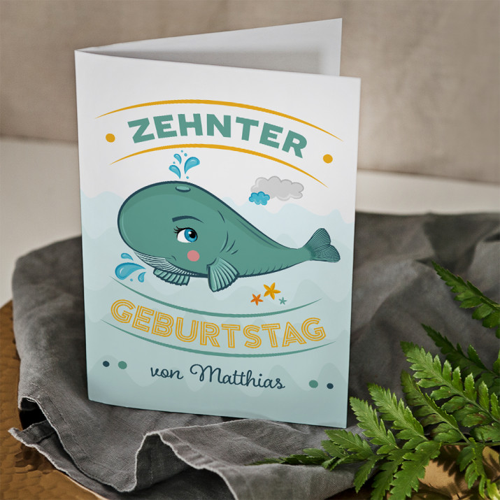 Wal - Glückswunschkarte