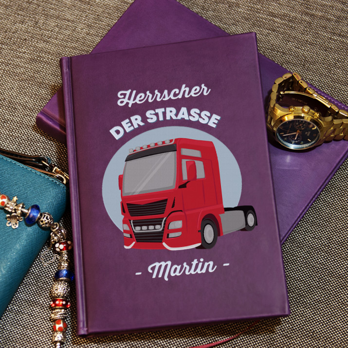 Herrscher der Straße - Notizbuch A5 mit Aufdruck