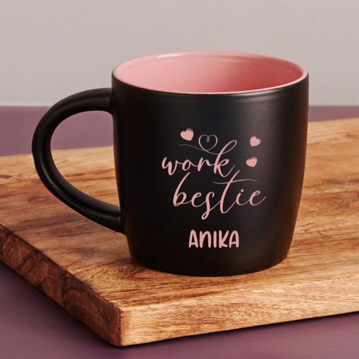 Work bestie - Schwarzer keramikbecher Work bestie - Schwarzer keramikbecher