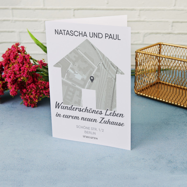 Wunderschönes Leben im neuen Zuhause - Glückwunschkarte