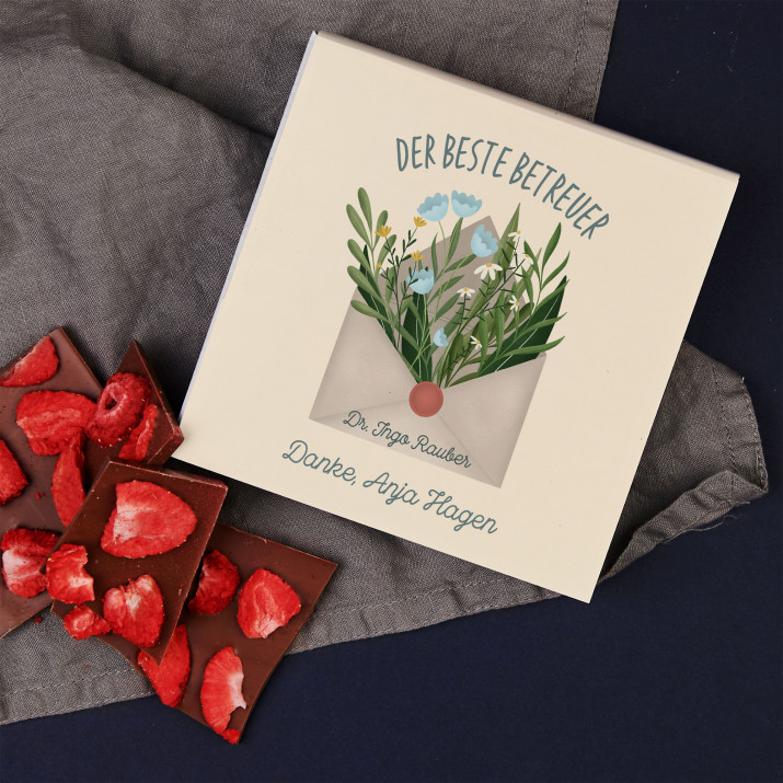 Bester Betreuer - Schokolade mit Erdbeeren