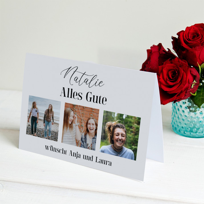 Alles Gute Fotos - Glückwunschkarte
