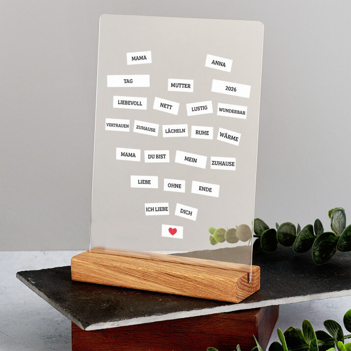 Bastelarbeit für Mama - Druck auf Acrylglas