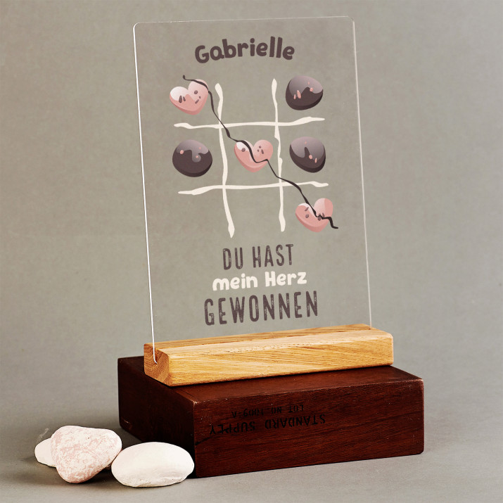 Du hast mein herz gewonnen - Druck auf Acrylglas