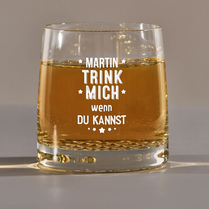 Trink mich - Whiskyglas