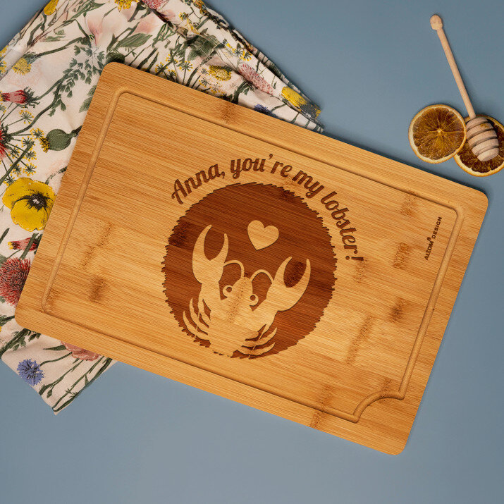 You`re my lobster! - Schneidebrett mit Gravur