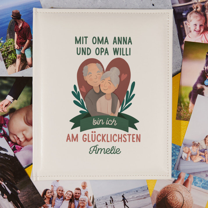 Mit Großeltern - personalisiertes Fotoalbum