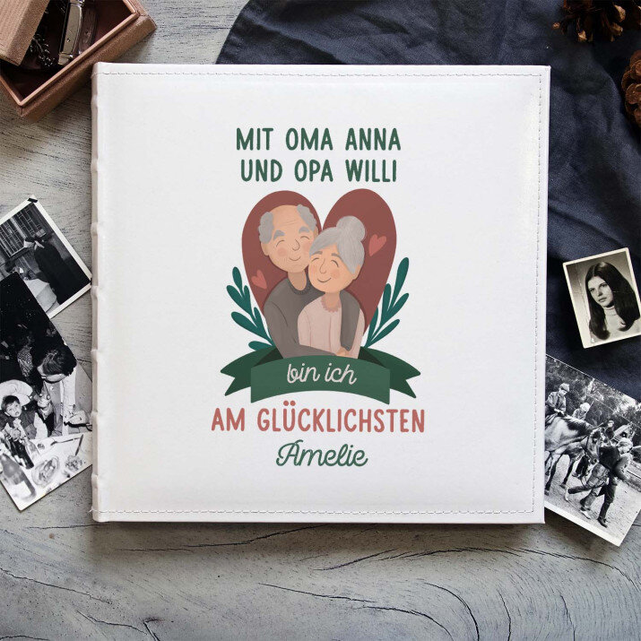 Mit Großeltern - personalisiertes Fotoalbum