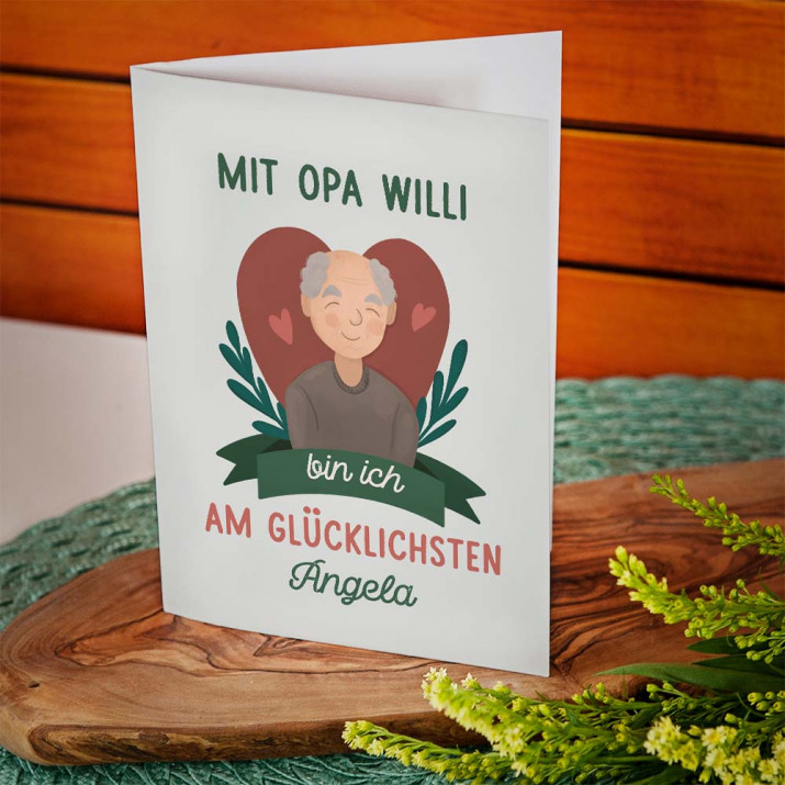 Mit Opa - Glückswunschkarte