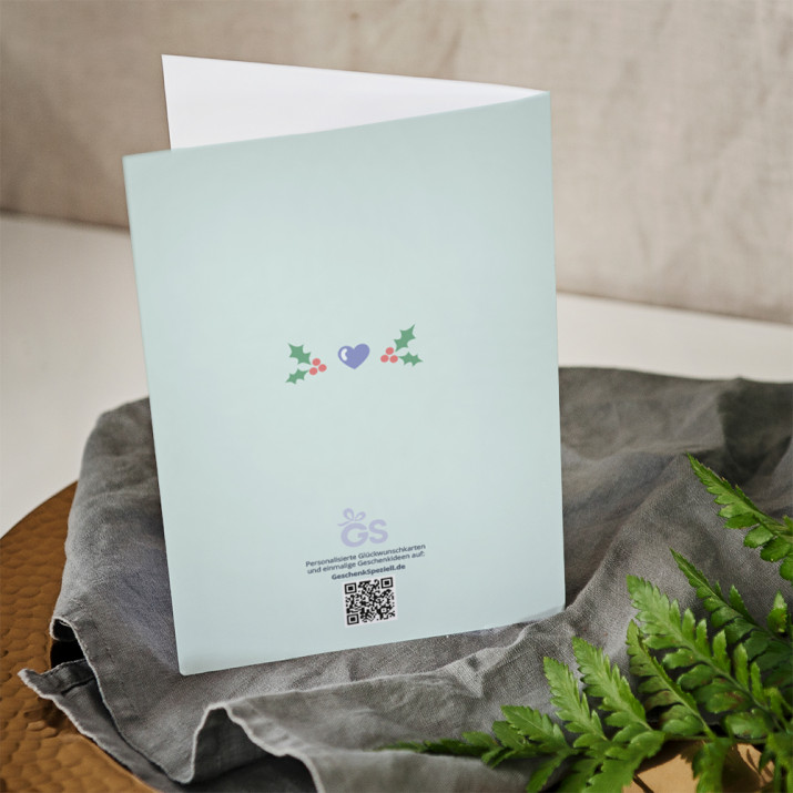Zu Weihnachten viel Freude und Liebe - Glückwunschkarte