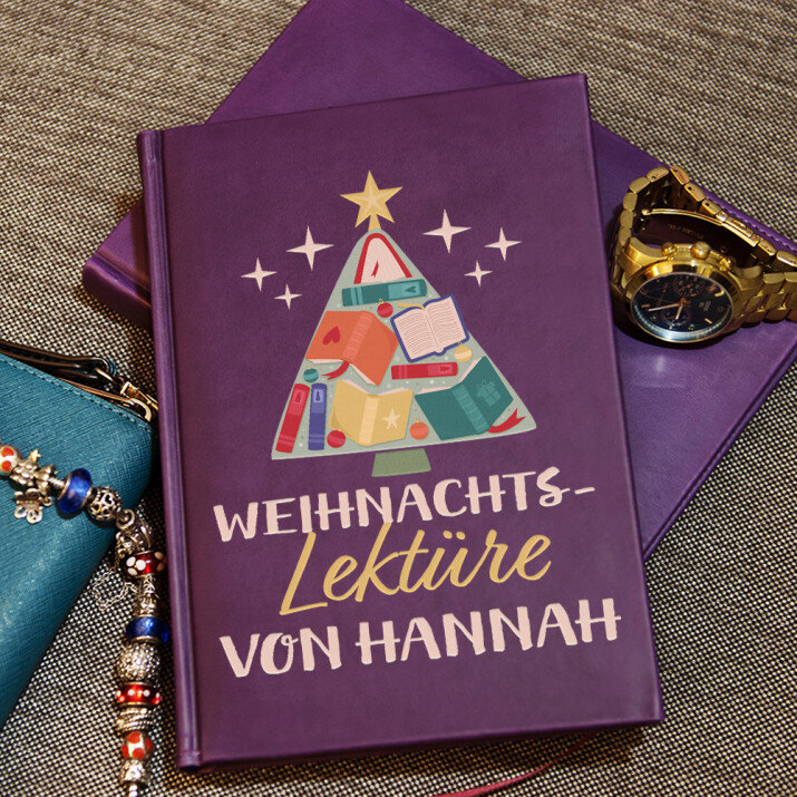 Weihnachtslektüre - Notizbuch A5 mit Aufdruck