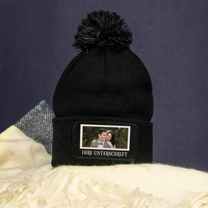 Foto und Unterschrift - Wintermütze
