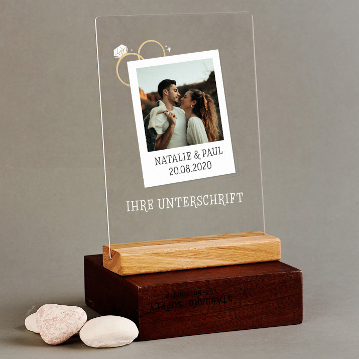 Foto Unterschrift Hochzeit - Druck auf Acrylglas