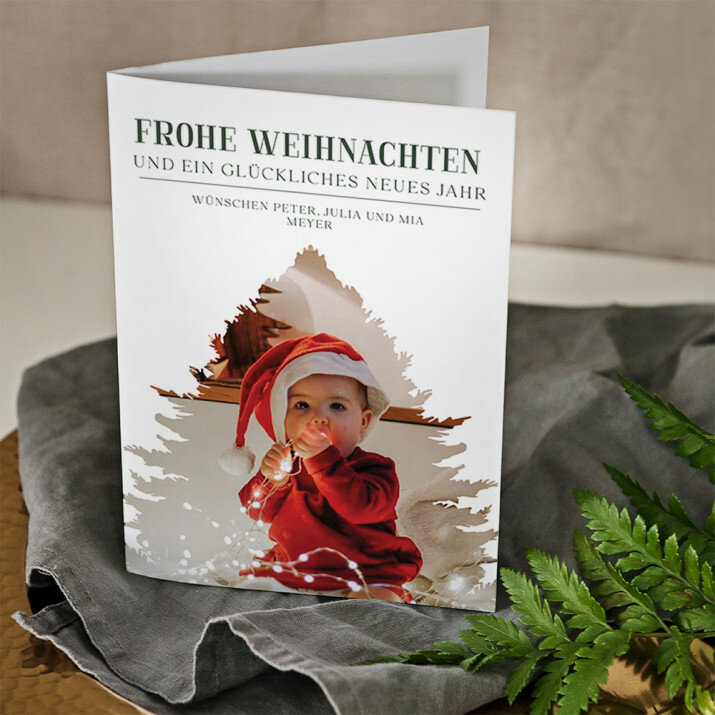 Foto Weihnachtsbaum - Glückwunschkarte