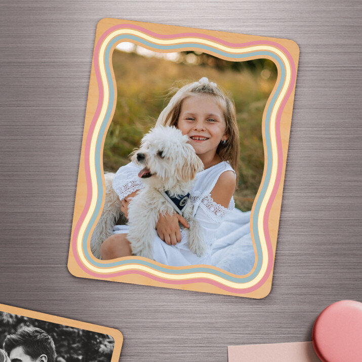 Foto in einem Rahmen - Holzmagnet Foto in einem Rahmen - Holzmagnet