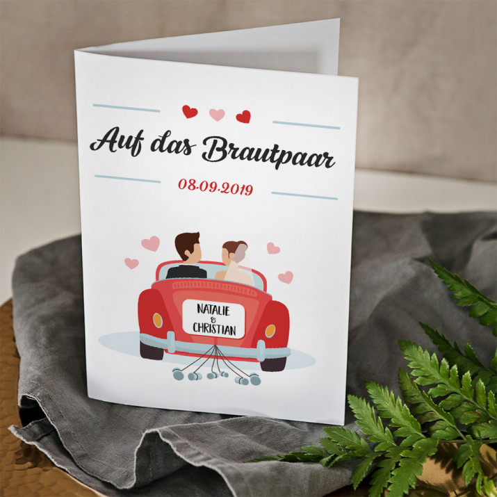 Auf das Brautpaar - Glückwunschkarte