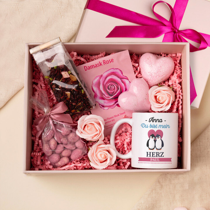 Tasse und Rosen Spa Set Für die Freundin Tasse und Rosen Spa Set Für die Freundin