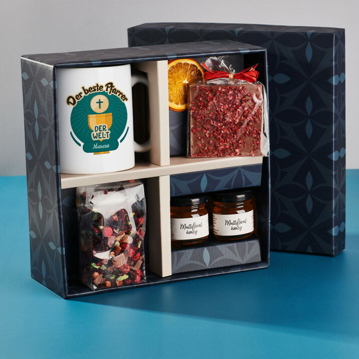 Geschenkset mit Tasse und Tee Für Pfarrer