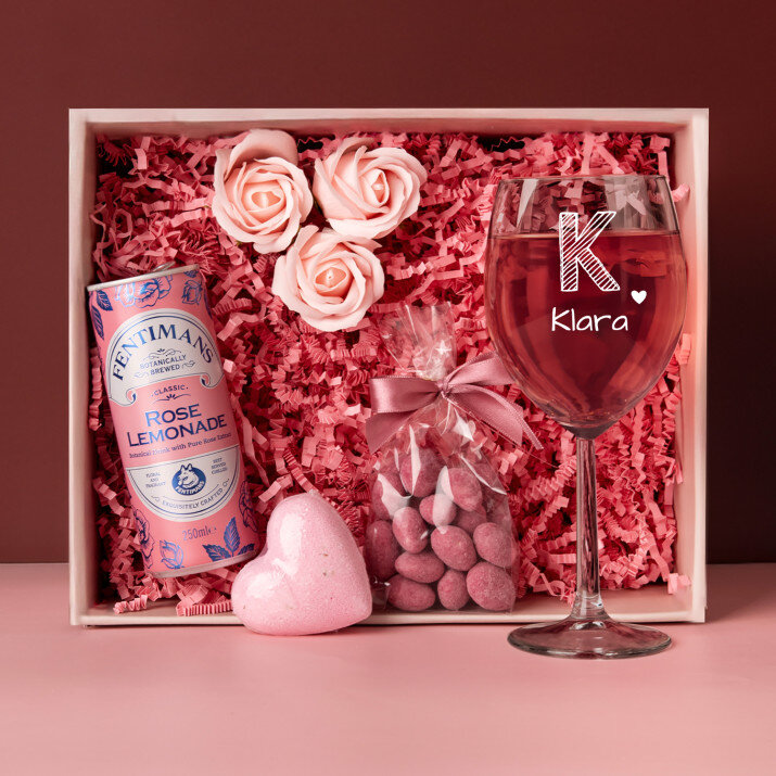 Geschenkset für sie mit Glas und Limonade Geschenkset für sie mit Glas und Limonade