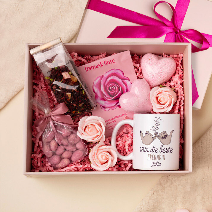 Tasse und Rosen-Spa-Set Für die beste Freundin