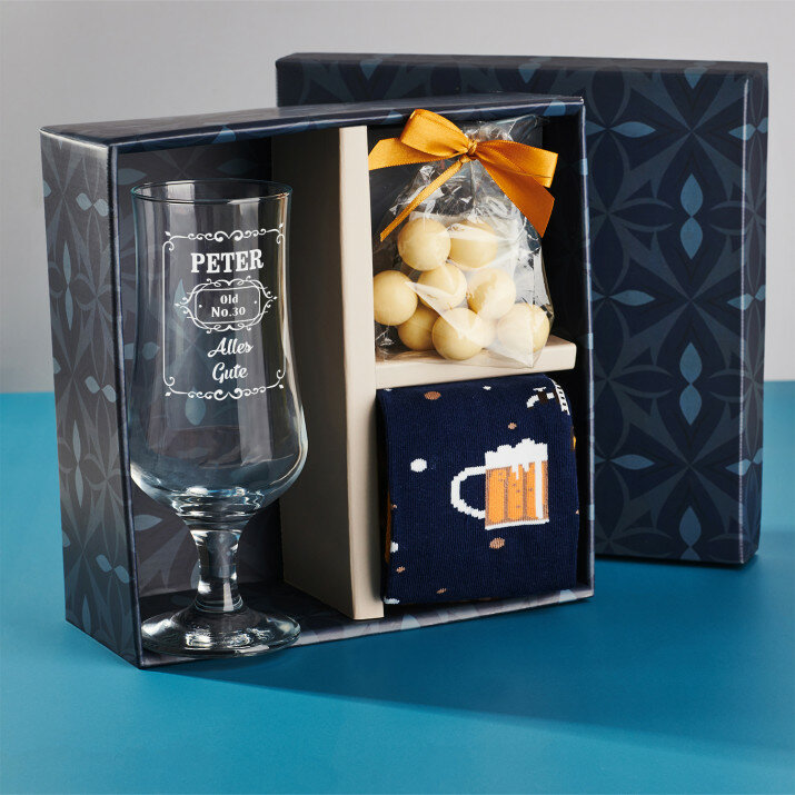 Geschenkset mit Bierpokal Zum 30. Geburtstag