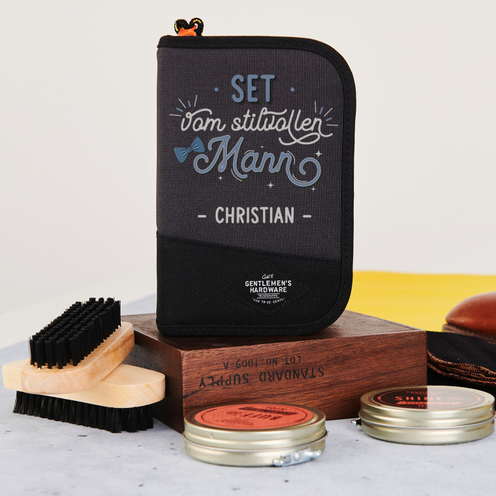 Set vom stilvollen Mann - Schuhputzset