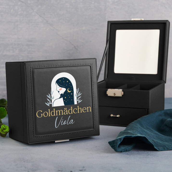 Goldmädchen - Schmuckkästchen mit Spiegel