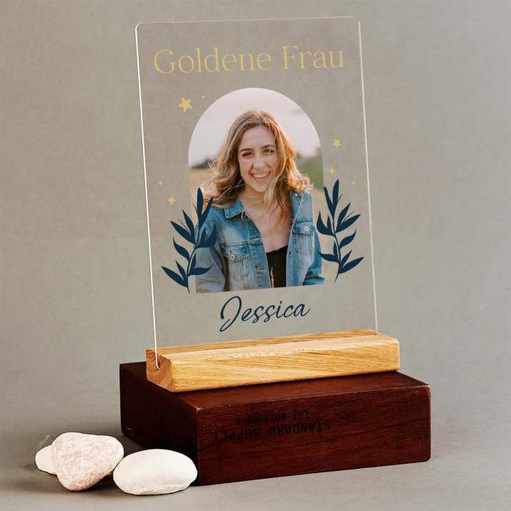 Goldene Frau - Druck auf Acrylglas