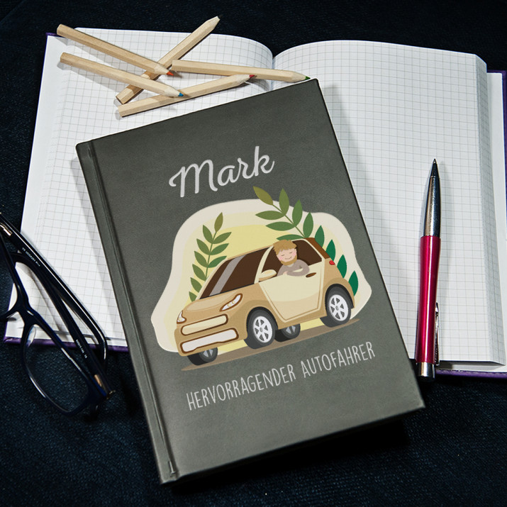 Hervorragender Autofahrer - Notizbuch A5 mit Aufdruck