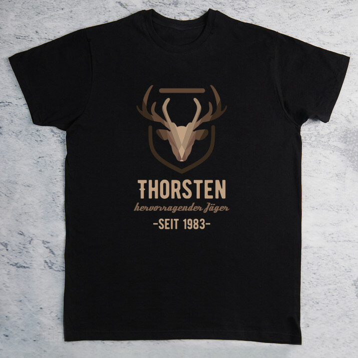hervorragender Jäger - Schwarzes T-Shirt für Herren