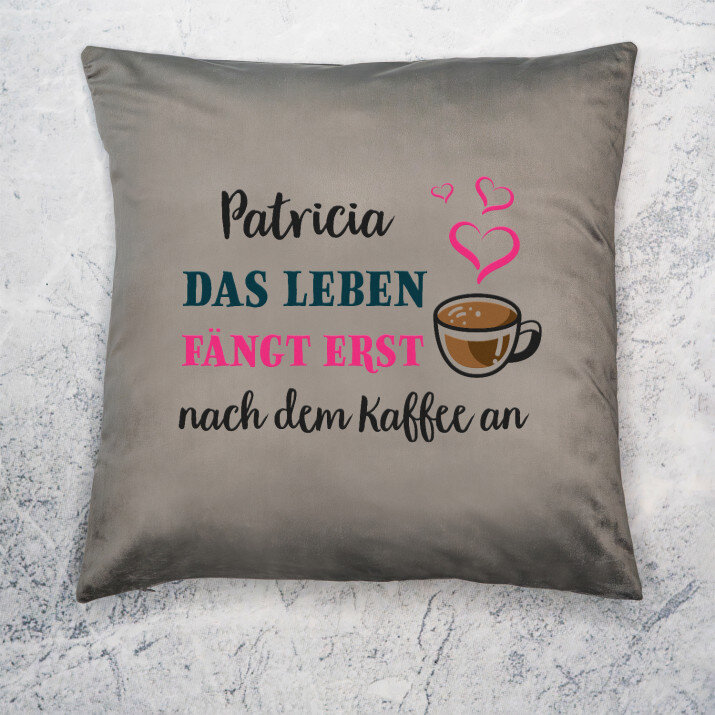 Leben nach Kaffee - Kissen