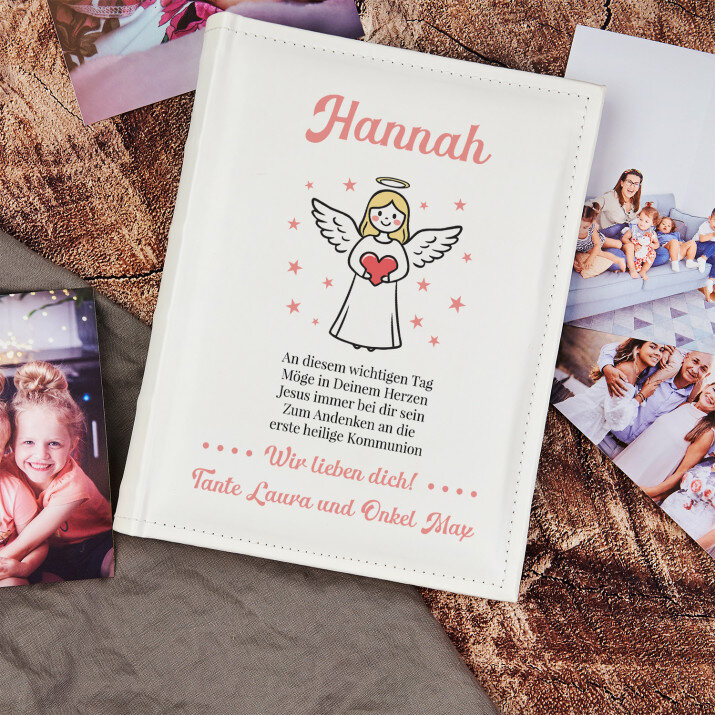 Kommunionwünsche Engel für ein Mädchen - Personalisiertes Fotoalbum