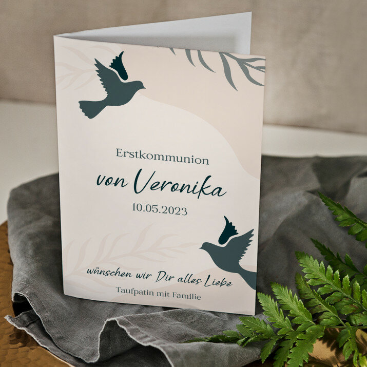 Glückwünsche zur Erstkommunion - Glückwunschkarte