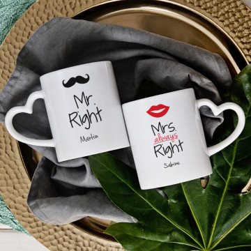 Mr & Mrs Right - Tassen für Paare