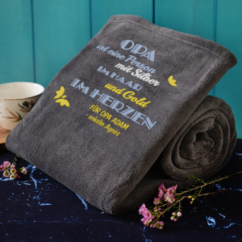 Personalisiertes Geschenk Zum 90. Geburtstag – Flanell-Decke 152x127 Cm Mit Retro-Design
