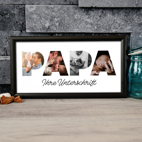 PAPA - Kunstdruck mit Rahmen
