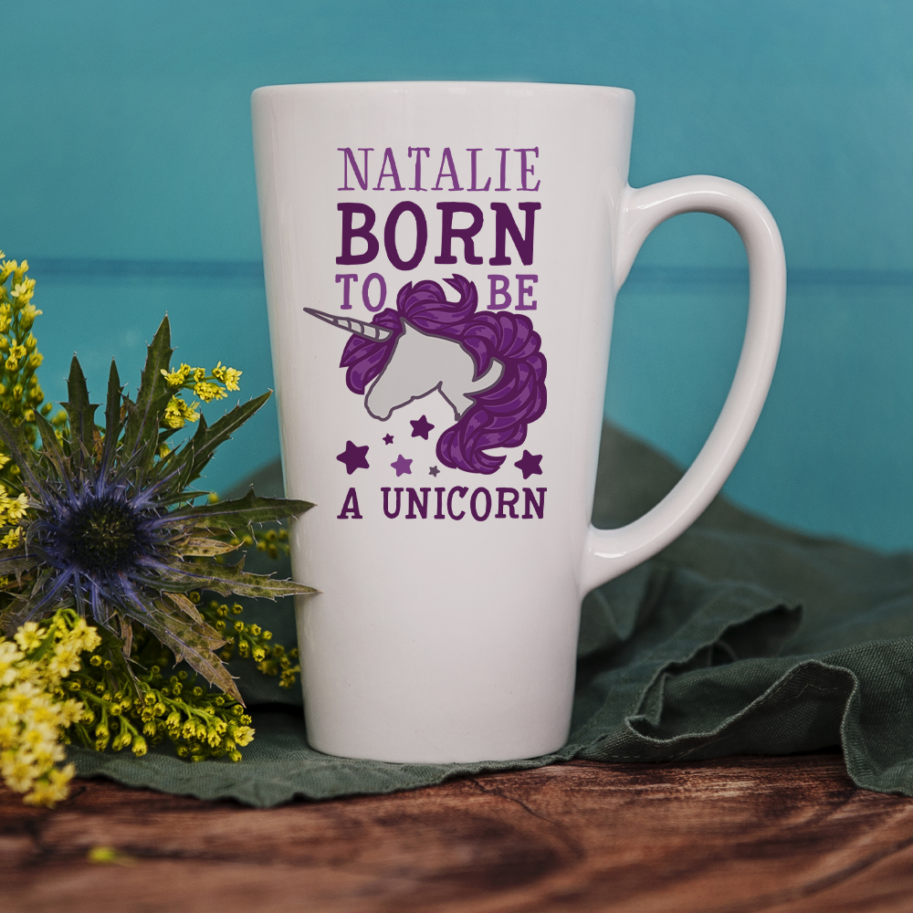 Born to be a unicorn personalisierte Tasse GeschenkSpeziell