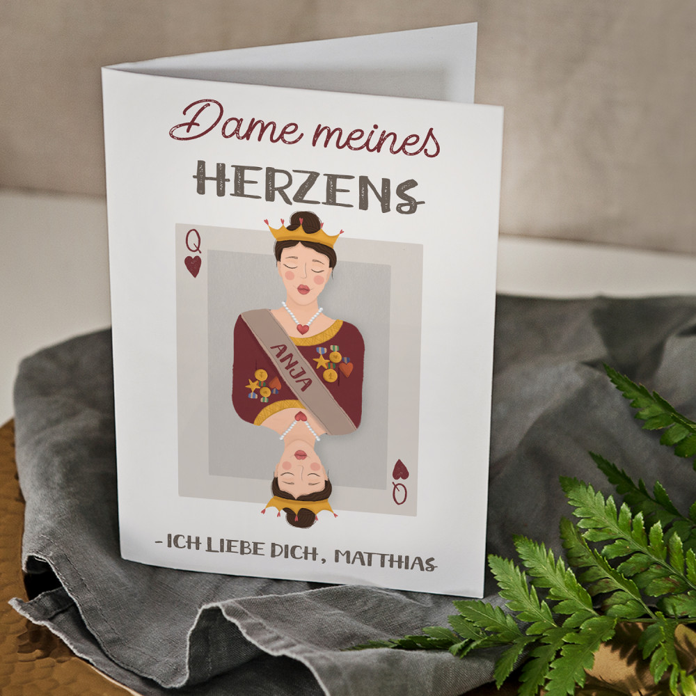 Dame meines Herzens Glückwunschkarte GeschenkSpeziell.de
