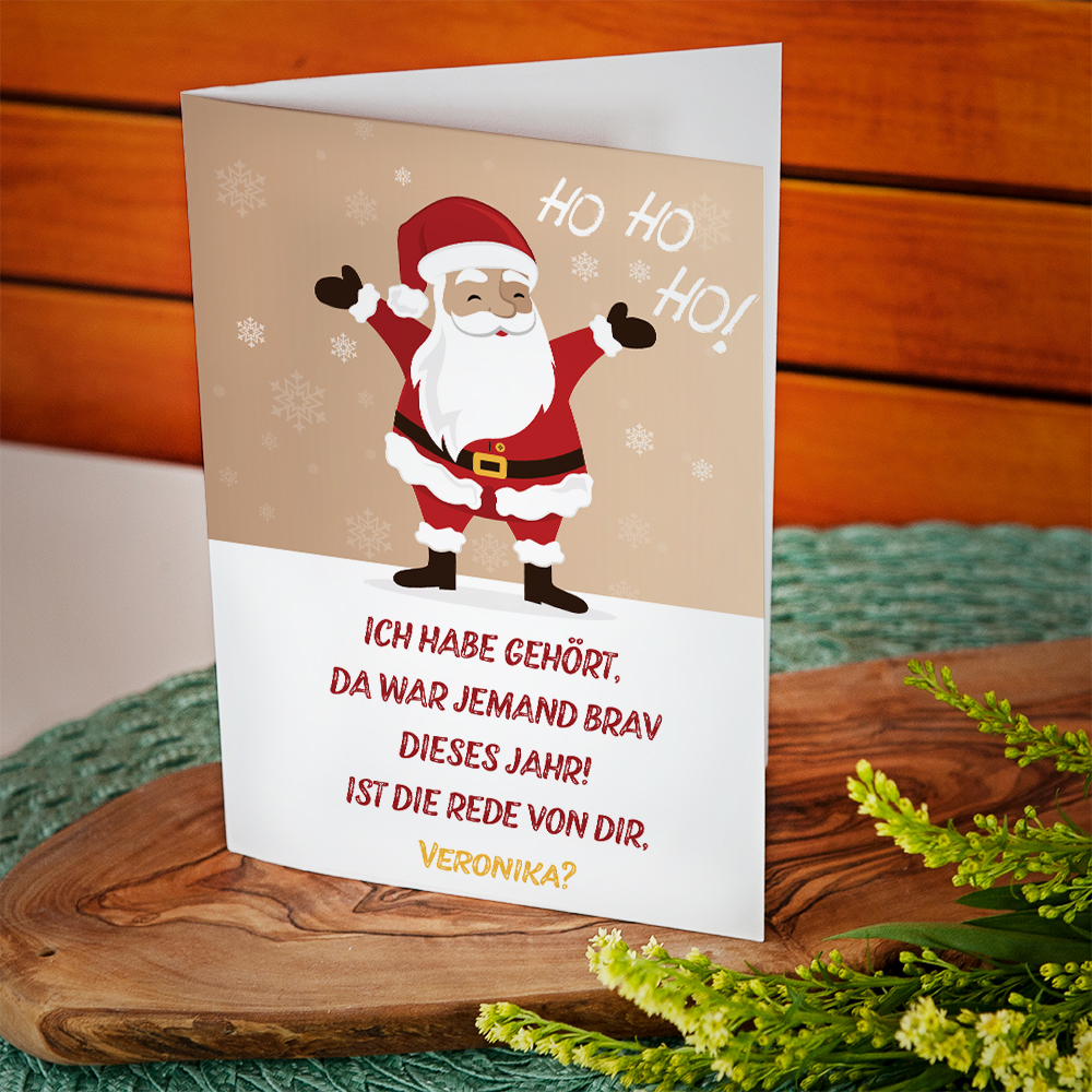 Ho ho ho Glückswunschkarte GeschenkSpeziell.de