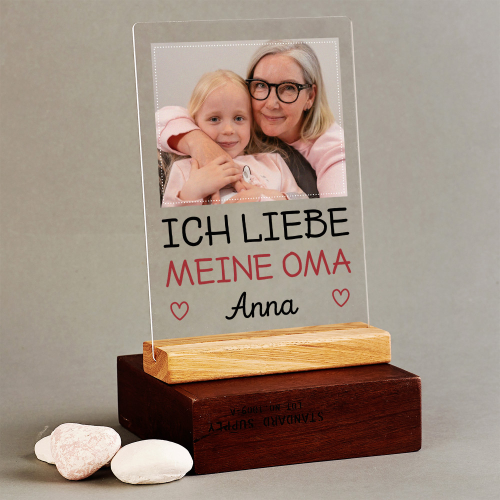 Ich liebe meine Oma Druck auf Acrylglas GeschenkSpeziell.de