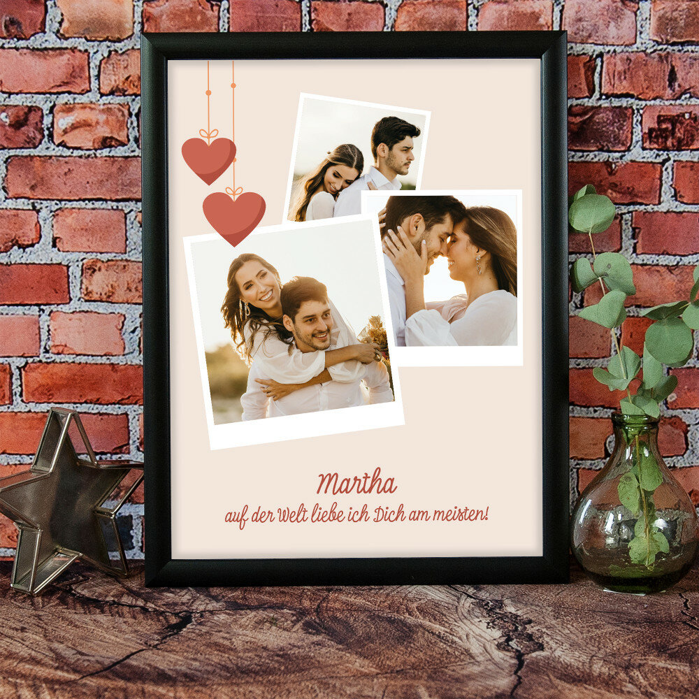 Ich liebe dich am meisten Collage aus Fotos GeschenkSpeziell.de