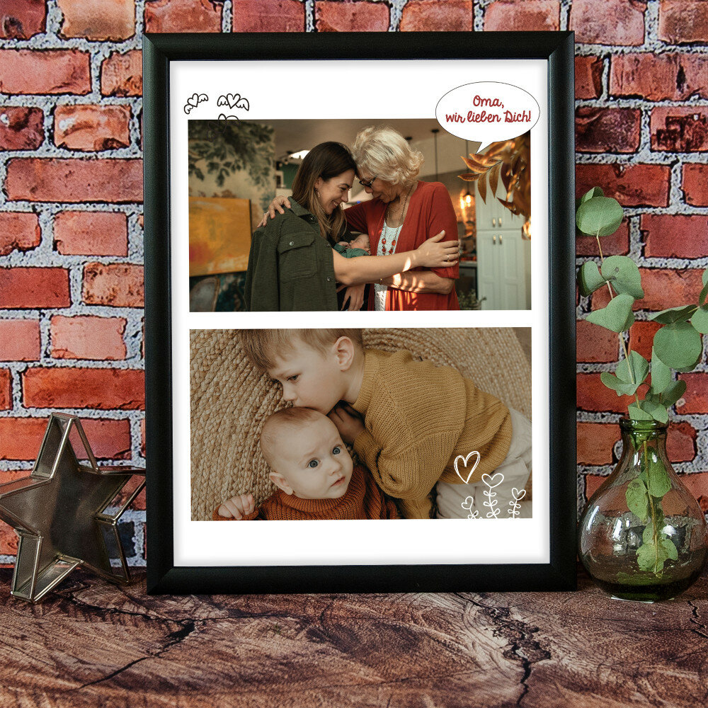 Oma wir lieben Dich Collage aus Fotos GeschenkSpeziell.de