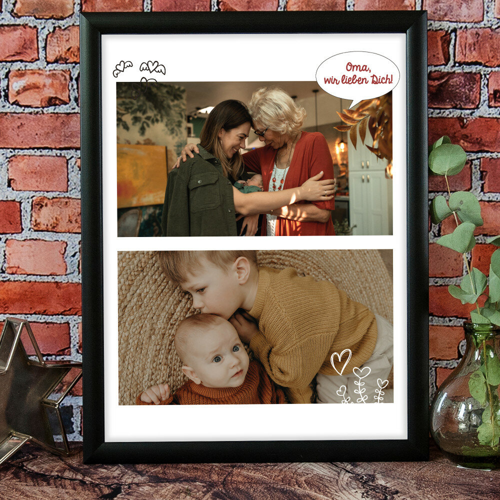 Oma wir lieben Dich Collage aus Fotos GeschenkSpeziell.de