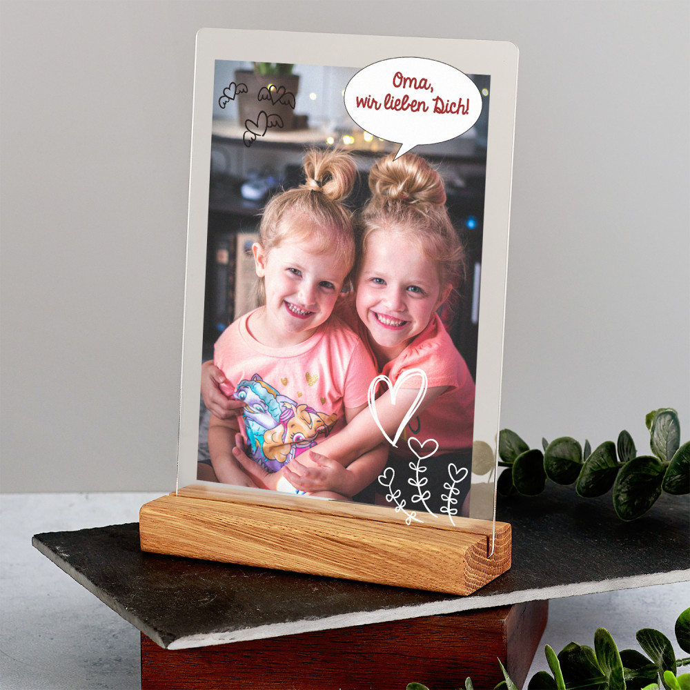 Oma wir lieben Dich Druck auf Acrylglas GeschenkSpeziell.de
