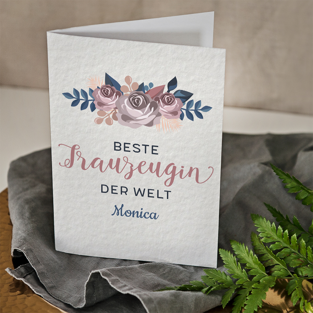 Beste Trauzeugin Glückswunschkarte GeschenkSpeziell.de