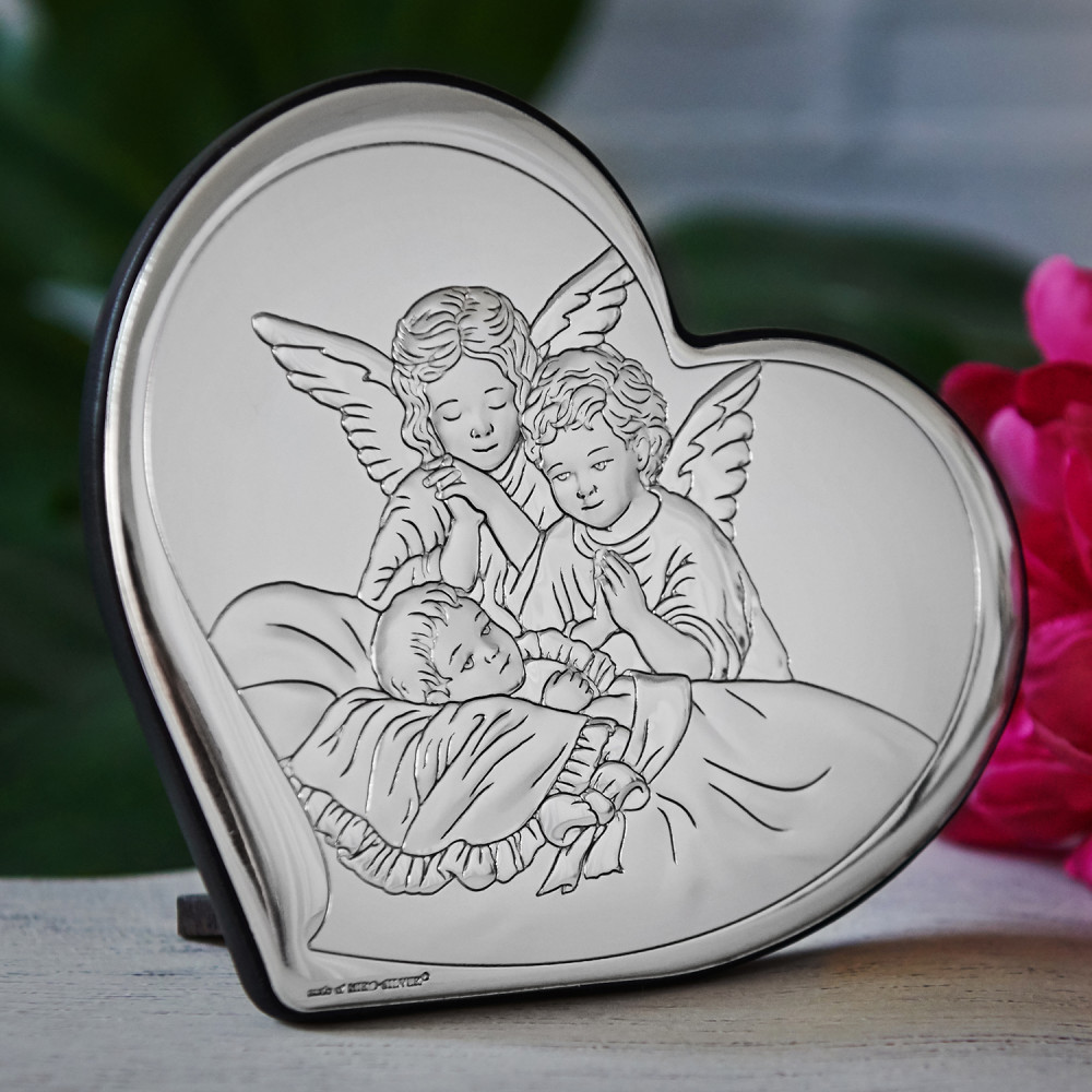Engel aus Holz mit Gravur zur Taufe - personalisiert - Schutzengel
