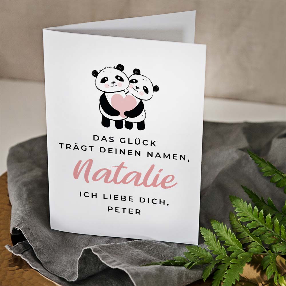 Das Glück trägt deinen Namen Glückswunschkarte GeschenkSpeziell.de