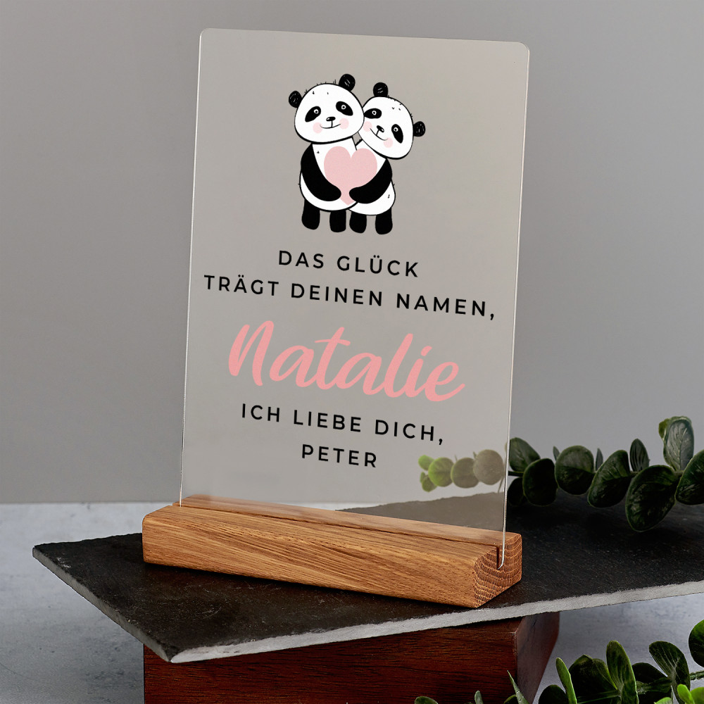 Das Glück trägt deinen Namen Druck auf Acrylglas GeschenkSpeziell.de